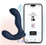 Stimulator Prostata Iker Neo Bluetooth Control, Silicon Lichid, Negru, 13. 5 cm