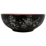 Lavoar de blat, negru si rosu, rotund, &Phi;41x14 cm, ceramica