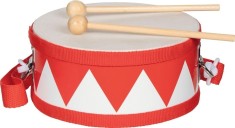 Toba rosie cu malete din lemn, instrument muzical pentru copii