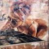 Țigară de dimineața, Nud, Ulei, Art Nouveau