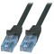 Patch Cord Negru 3m U/UTP 6a PVC