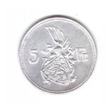 Moneda Luxemburg 5 francs/franci 1929, stare buna, curata, Europa, Argint