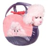 Jucărie C&acirc;ine de Plus, Canis, 20cm, Geantă Mov, Roz, Oem