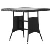 Gossi masa de gradina, negru, 80 x 80 x 74 cm, poliratan