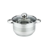 Oala cu Capac FOXMAG24, Inox, Capac din Sticla Termorezistenta, Manere din Inox, Capacitate 4L, Diametru 22 cm, Design Compact, Usor de Curatat si Fol