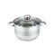 Oala cu Capac FOXMAG24, Inox, Capac din Sticla Termorezistenta, Manere din Inox, Capacitate 4L, Diametru 22 cm, Design Compact, Usor de Curatat si Fol