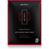 KORIKA Korean Heritage Red Ginseng &amp; Adenosine Anti-aging Sheet Mask mască facială de p&acirc;nză cu efect anti-rid 25 g