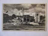 Carte poștala foto franceză cu pavilionul Romaniei de la Expoz.Inter.Paris 1937, Circulata, Fotografie, Alb