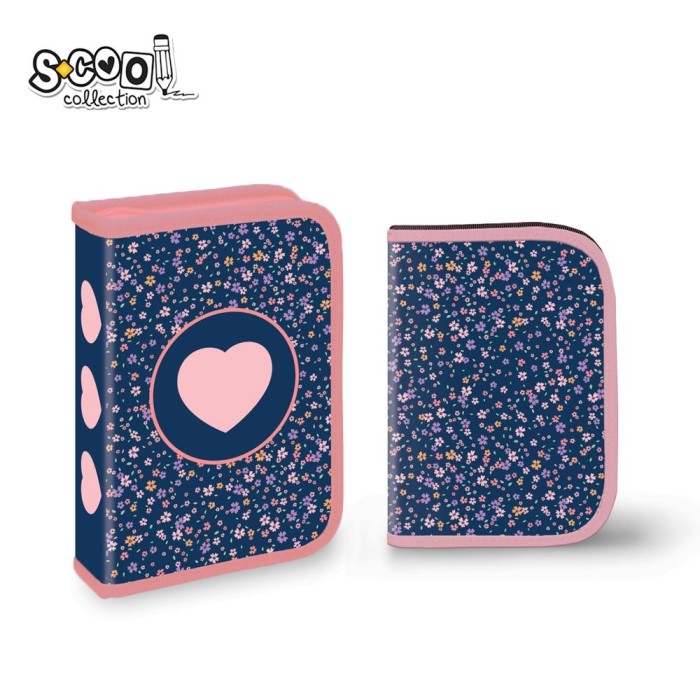 Penar echipat, 1 fermoar, 2 extensii, 32 piese, PINK HEART &ndash; S-COOL