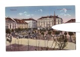 CP Timisoara - Piata Printul Eugen, pana in 1918, necirculata, animata, stare bu, Fotografie