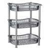 Etajeră Bucătărie, Model 3 Rafturi, Culoare Gri, Dimensiuni 41x31x54cm, Plastic, Oem