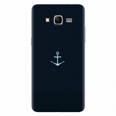 Husa silicon pentru Samsung Grand Prime, Blue Navy Anchor Illustration Flat