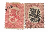 Finlanda - Leu stand in picioare, 1917 - valori obliterate
