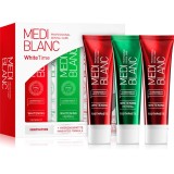 MEDIBLANC Dental Care White Time Set set pentru &icirc;ngrijirea dentară pentru dinti albi si stralucitori 3x100 ml