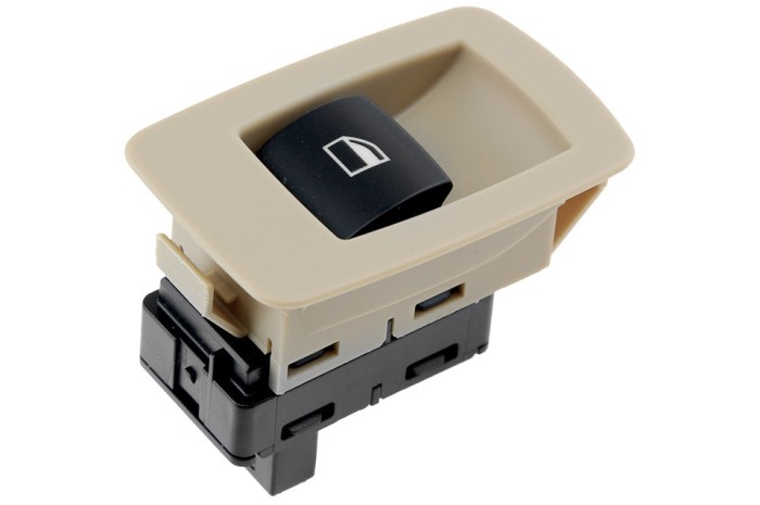 Comutator macara geam Bmw Seria 5 E60, E61 2003-, 4-Pini, Bej, NTY EWS-BM-011