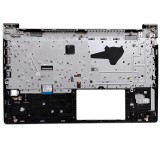 Carcasa superioara cu tastatura palmrest Laptop, HP, ZHAN 66 PRO 15 G5, N17712-001, E4BX8QTA00H0, E4BX8QTA01U0, iluminata, argintie, layout US