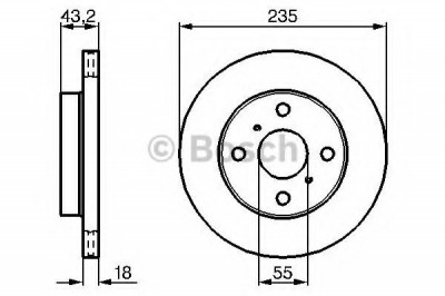 Disc frana TOYOTA YARIS (P1) (1999 - 2005) BOSCH 0 986 479 B92 foto