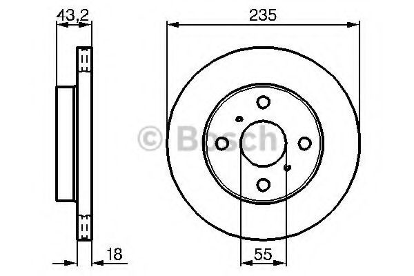 Disc frana TOYOTA YARIS (P1) (1999 - 2005) BOSCH 0 986 479 B92