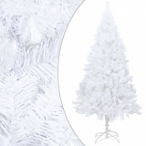 Brad de Crăciun artificial cu ramuri groase, alb, 120 cm, PVC