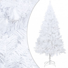 Brad de Crăciun artificial cu ramuri groase, alb, 120 cm, PVC