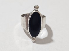Inel din argint cu onix #6124 foto