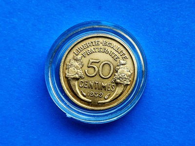 50 Centimes 1939 Franta-Calitate-in realitate arata bine!! foto