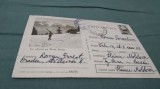 CARTE POSTALA CU SCHIURILE PE MUNTII BUCEGI CIRCULATA