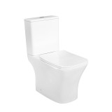 Cumpara ieftin Toaletă compactă monobloc Nile cu scaun cu &icirc;nchidere moale și spălare din spate