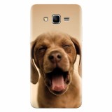 Husa silicon pentru Samsung Grand Prime, Cute Yawning Puppy