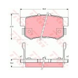 Placute frana Honda Accord 6 Coupe, 12.1997-06.2012, Accord 7 Tourer, 04.2003-05.2008, Civic Ix, 02.2012-, Integra Cupe, 07.1993-11.2001, TRW