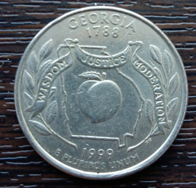 (M2321) MONEDA SUA - QUARTER DOLLAR 1999, LIT. P - GEORGIA foto