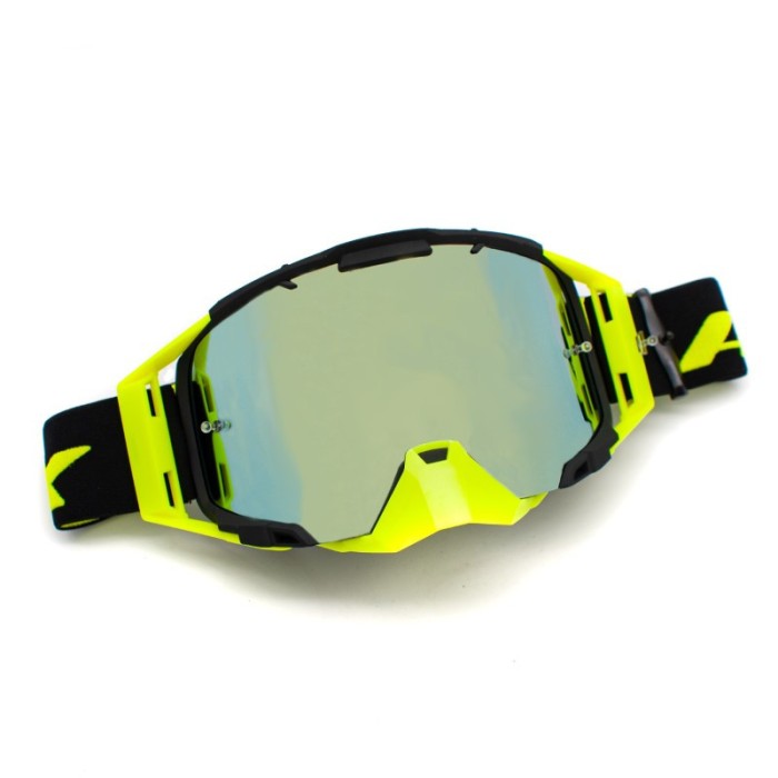 Ochelari cross/atv/enduro, Asix AS3, lentila albastra, culoare rama lime/negru m... Cod Produs: MX_NEW KAI-914