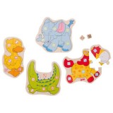 Joc puzzle cu zaruri Animalele, Goki