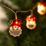Șir de lumină LED de Crăciun - Moș Crăciun - 10 LED-uri - 2 x AA - 1,35 m 56532, Family Pound
