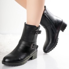 Ghete Dama Imblanite Negre din Piele Ecologica Dulne, 36