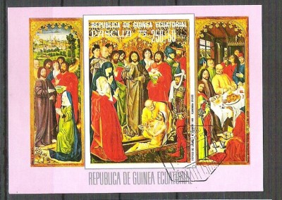 Eq. Guinea 1973 Religion, imperf. sheet, used N.009 foto