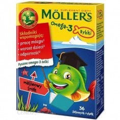 Pestisori Gumati, Moller&amp;amp;#039;s, Omega 3, imbunatateste Functia Cerebrala si Imunitara, cu Aroma de Fruct foto