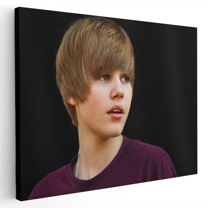 Tablou afis Justin Bieber cantaret 2330 Tablou canvas pe panza CU RAMA 30x40 cm