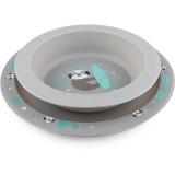 Canpol babies Exotic Animals serviciu de masă pentru copii Grey 2 buc