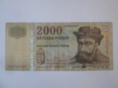 Ungaria 2000 Forint 2010,bancnota din imagini
