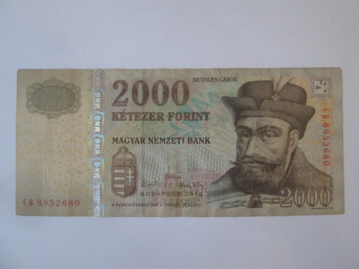 Ungaria 2000 Forint 2010,bancnota din imagini