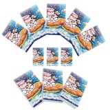 Cumpara ieftin Set carnetele de buzunar Mos Craciun 10 + 1, 100 foi albe, 5 x 8 cm