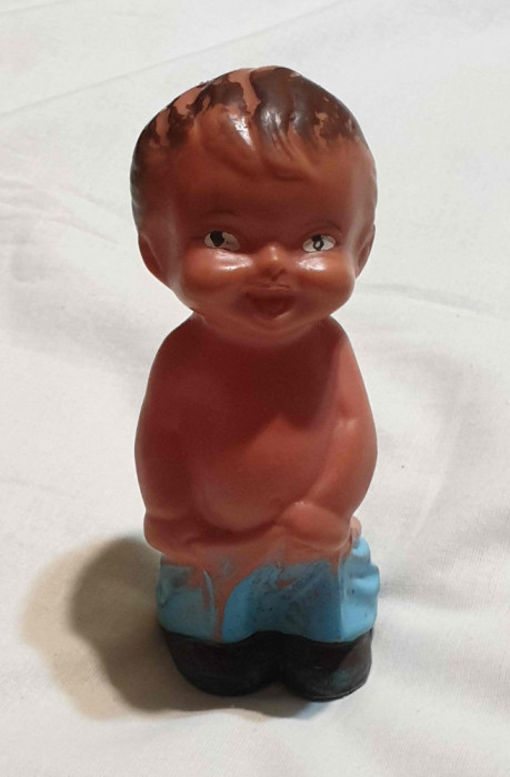 BĂIEȚEL cu pantalonii in vine figurina Aradeanca jucarie veche anii 1970