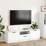 vidaXL Comodă TV albă 140x35x40 cm, lemn stratificat 811448