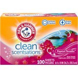 Servetele Parfumate Pentru Uscator, Arm&amp;amp;Hammer, Clean Scentsations, Tropical Paradise, pentru Rufe, Inmoaie Tesaturile si Reduc Electrizarea, 100