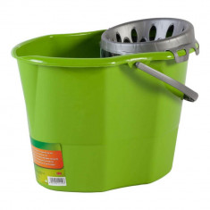 Set Galeata cu Storcator SCOTCH BRITE, 10x29x31 cm, 15L, Culoare Verde, Galeata pentru Curatenie Scotch Brite, Galeata pentru Mop, Galeti cu Storcator