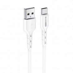 Cablu Date si Incarcare USB la USB Type-C BLUE Power BDU01 Novel, 1 m, 2.4 A, Alb