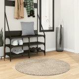 vidaXL Covor ISTAN, cu fire &icirc;nalte, aspect lucios, bej, &Oslash; 100 cm