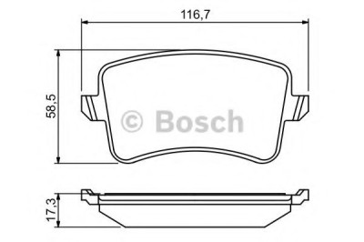 Set placute frana,frana disc AUDI Q5 (8R) (2008 - 2016) BOSCH 0 986 494 254 foto