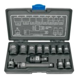 Set Chei Tubulare Impact 1/2, 13 Piese, 10-27mm, Cr-Mo, Profesionale